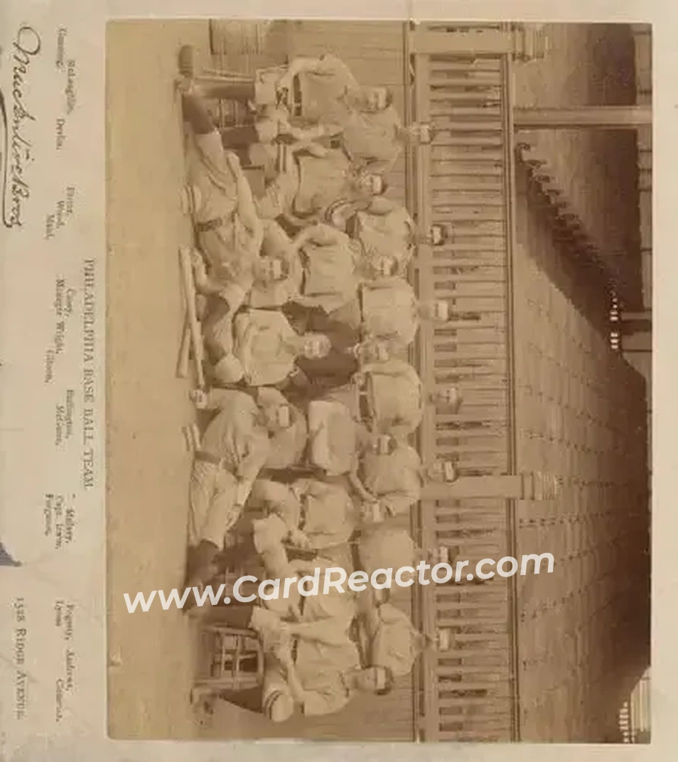 1886-90 MacIntire Studio Philadelphia Quakers Cabinets #NNO - Card #NNO - Philadelphia Quakers - Front 1886-90 MacIntire Studio Philadelphia Quakers Cabinets #NNO - Card #NNO - Philadelphia Quakers - Front