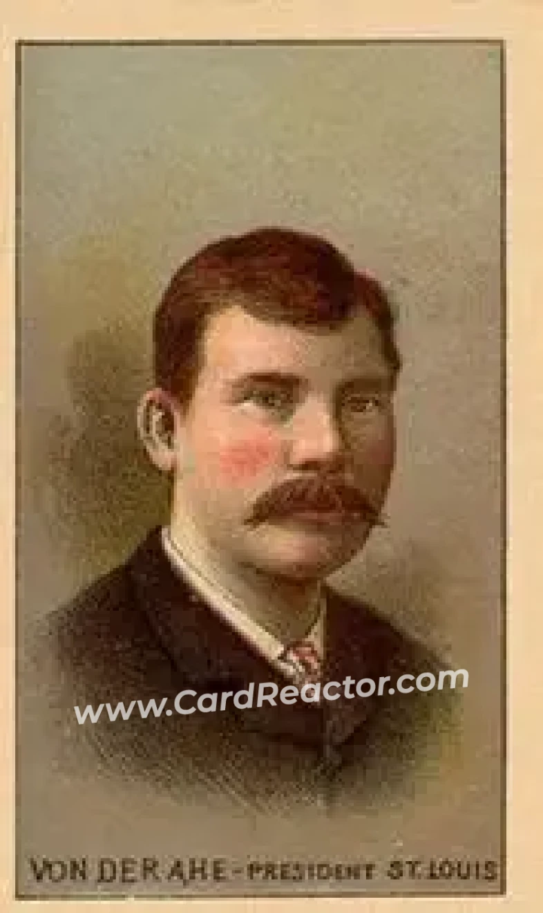 1887 Buchner Gold Coin (N284) #NNO - Chris von der Ahe - St. Louis Brown Stockings - Front 1887 Buchner Gold Coin (N284) #NNO - Chris von der Ahe - St. Louis Brown Stockings - Front