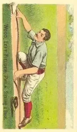 1887 Buchner Gold Coin (N284) #NNO - George Wood - Philadelphia Quakers 1887 Buchner Gold Coin (N284) #NNO - George Wood - Philadelphia Quakers