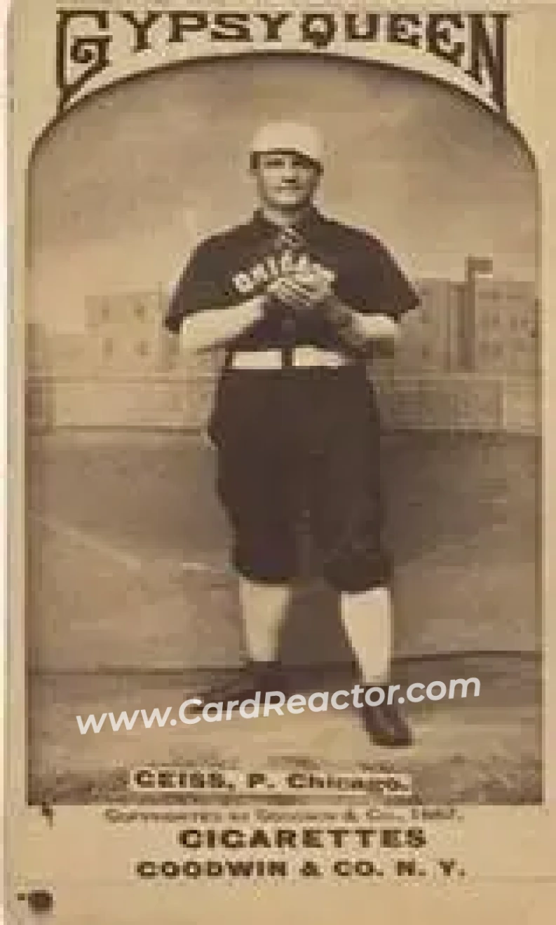 1887 Gypsy Queen (N175) #NNO - Emil Geiss - Chicago White Stockings - Front