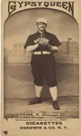 1887 Gypsy Queen (N175) #NNO - Emil Geiss - Chicago White Stockings