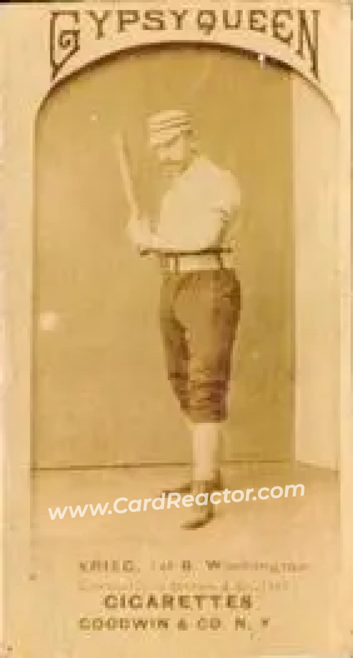 1887 Gypsy Queen (N175) #NNO - Bill Krieg - Washington Nationals - Front