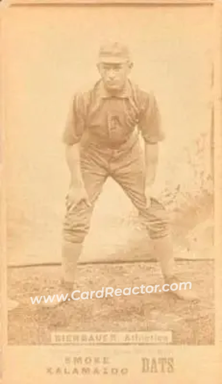 1887 Kalamazoo Bats (N690) #NNO - Louis Bierbauer - Philadelphia Athletics - Front