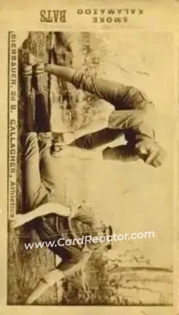 1887 Kalamazoo Bats (N690) #NNO - Card #NNO - Philadelphia Athletics - Front
