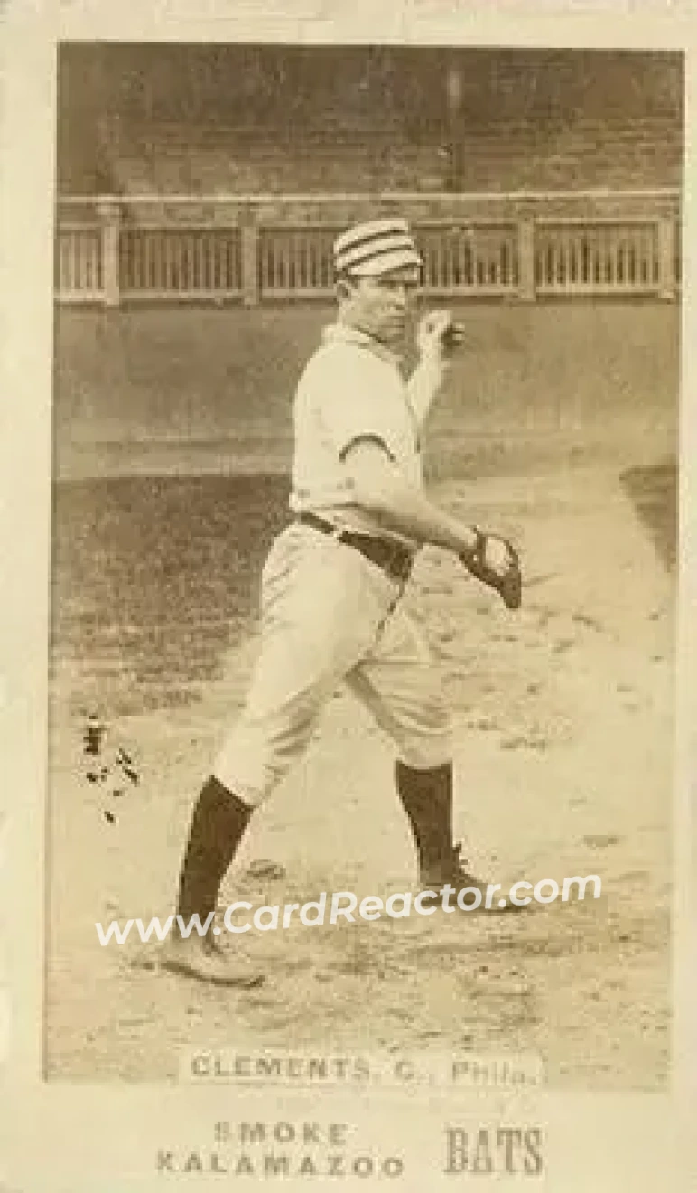 1887 Kalamazoo Bats (N690) #NNO - Jack Clements - Philadelphia Quakers - Front