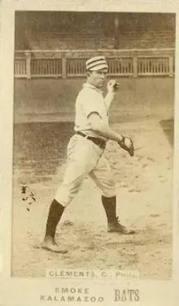 1887 Kalamazoo Bats (N690) #NNO - Jack Clements - Philadelphia Quakers