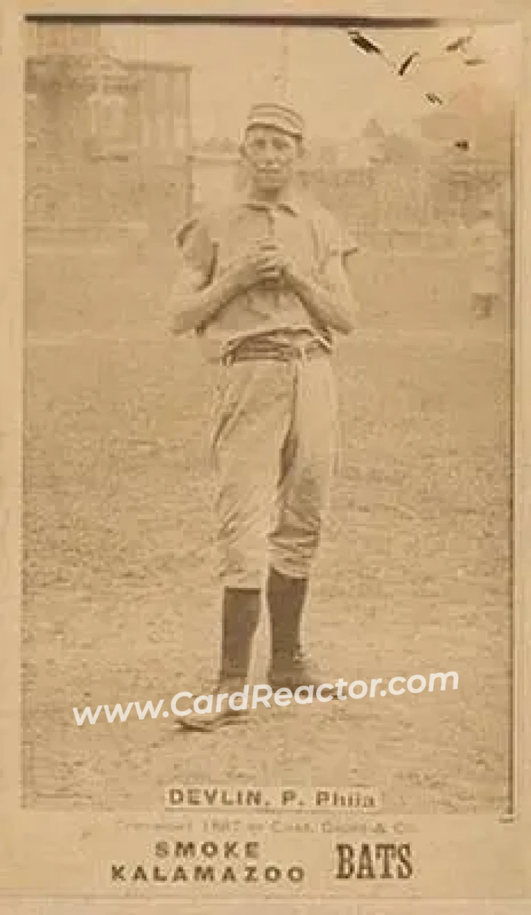 1887 Kalamazoo Bats (N690) #NNO - Jim Devlin - Philadelphia Quakers - Front