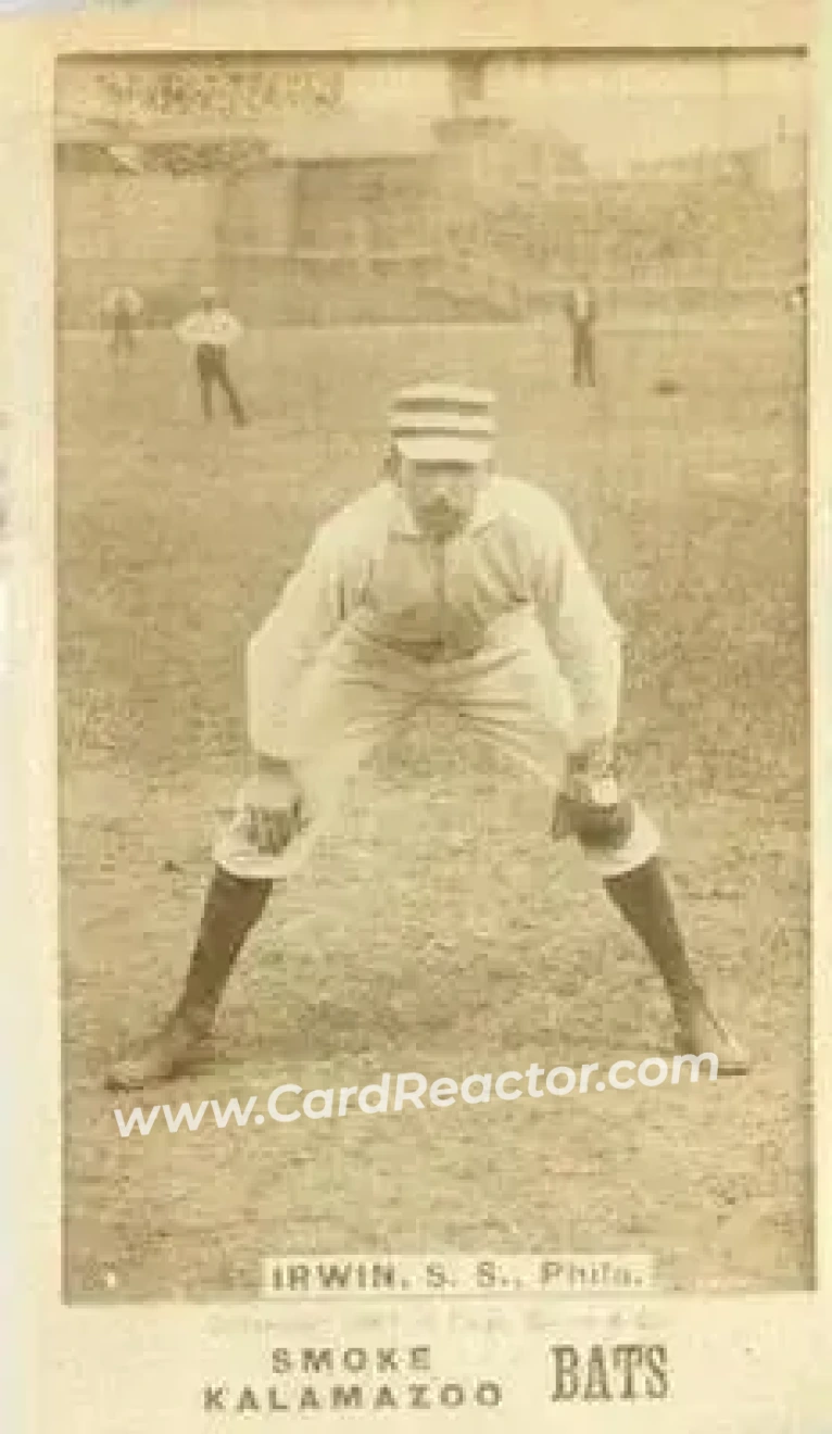 1887 Kalamazoo Bats (N690) #NNO - Arthur Irwin - Philadelphia Quakers