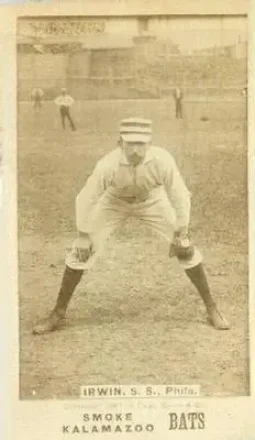 1887 Kalamazoo Bats (N690) #NNO - Arthur Irwin - Philadelphia Quakers