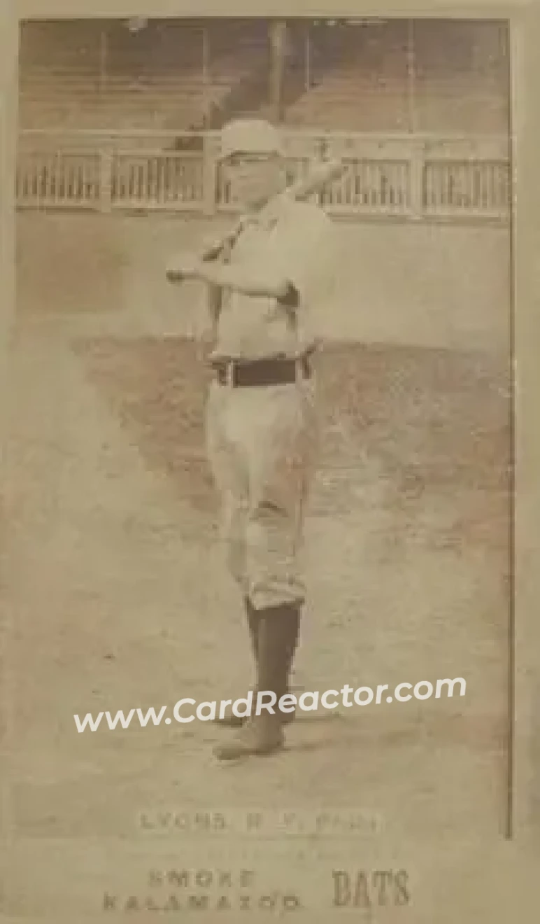 1887 Kalamazoo Bats (N690) #NNO - Denny Lyons - Philadelphia Athletics - Front