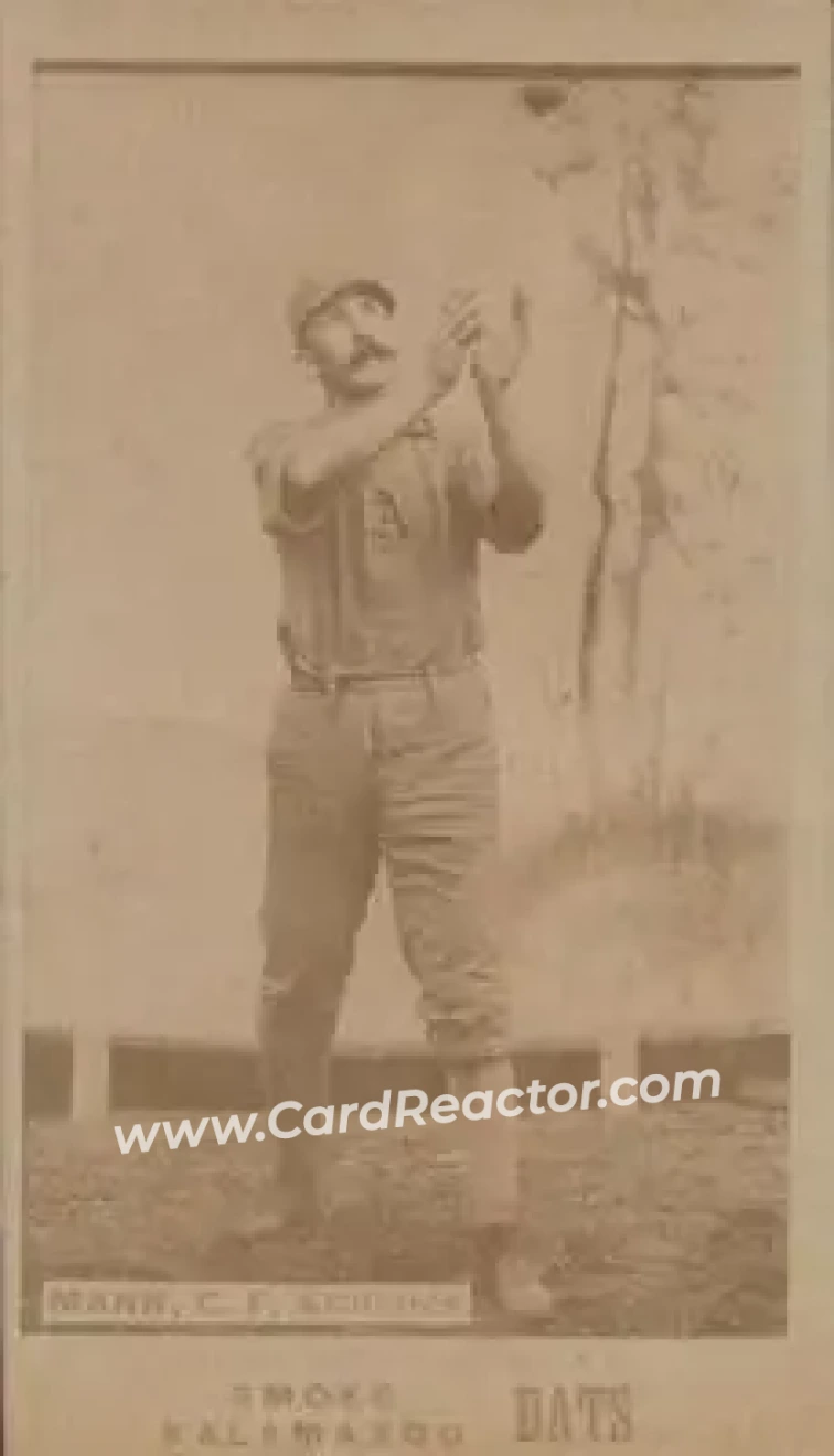 1887 Kalamazoo Bats (N690) #NNO - Fred Mann - Philadelphia Athletics - Front