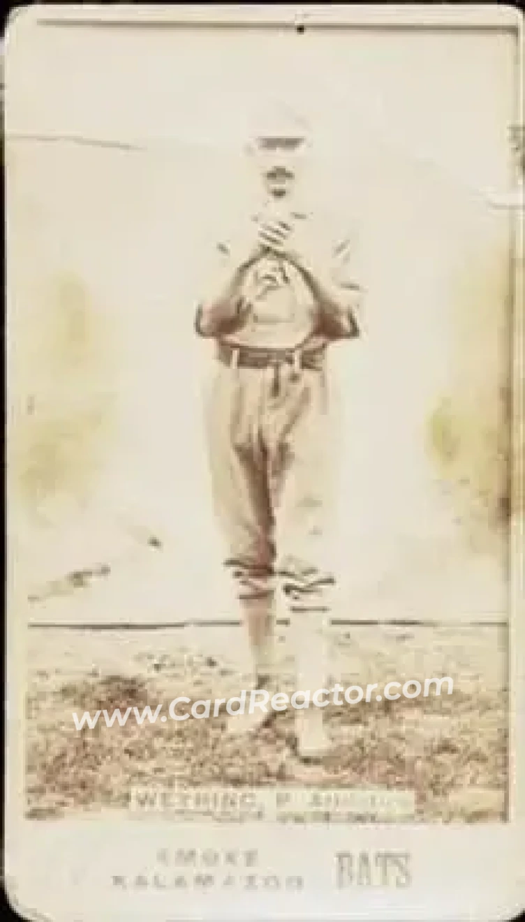 1887 Kalamazoo Bats (N690) #NNO - Gus Weyhing - Philadelphia Athletics - Front