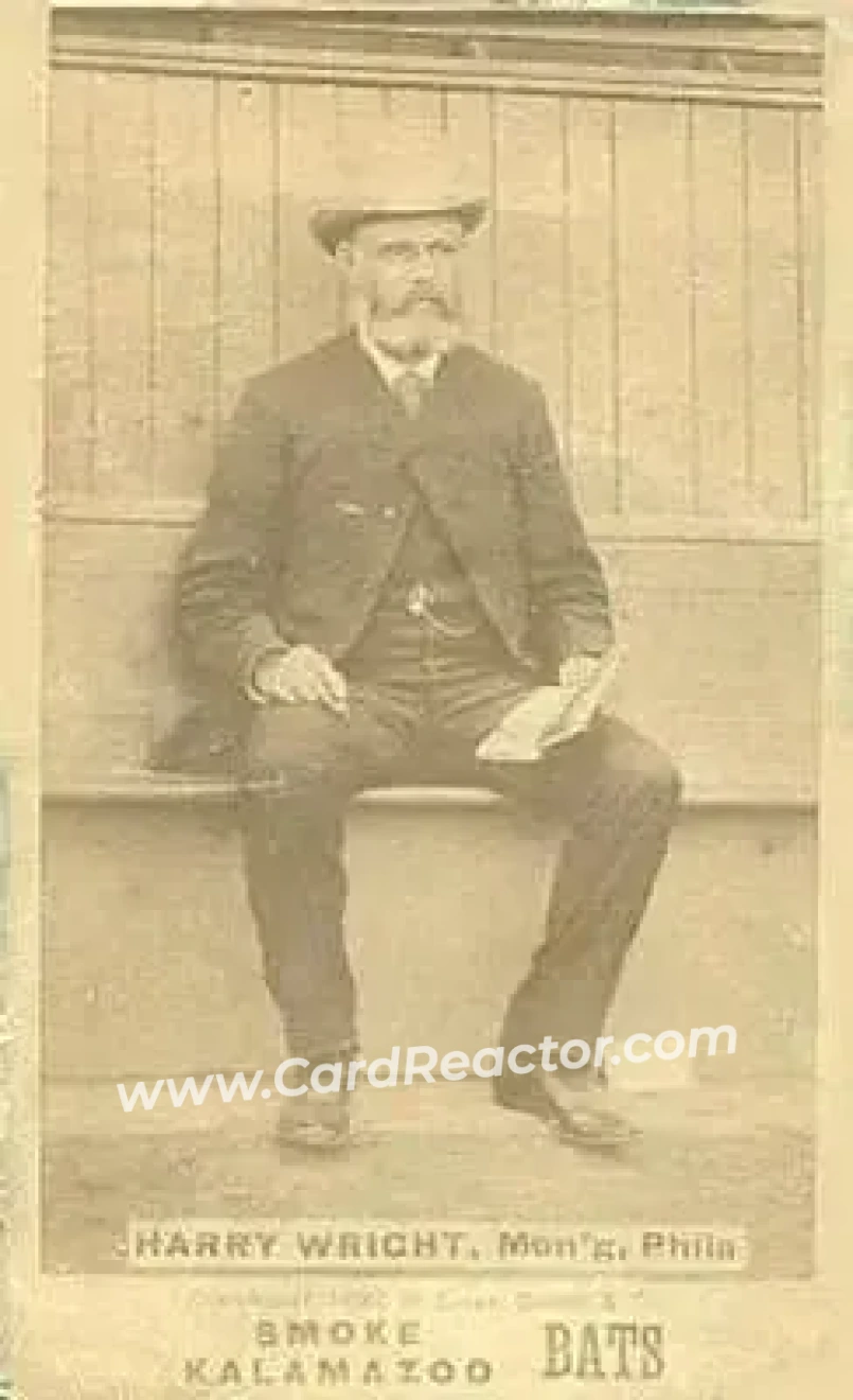 1887 Kalamazoo Bats (N690) #NNO - Harry Wright - Philadelphia Quakers - Front