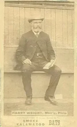 1887 Kalamazoo Bats (N690) #NNO - Harry Wright - Philadelphia Quakers