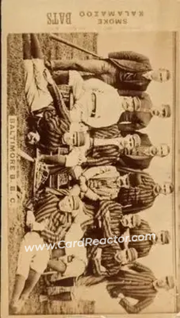 1887 Kalamazoo Bats Team (N693) #NNO - Card #NNO - Baltimore Orioles - Front