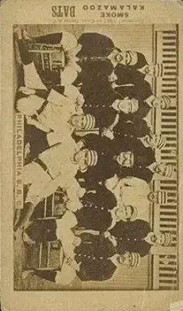 1887 Kalamazoo Bats Team (N693) #NNO - Card #NNO - Philadelphia Quakers