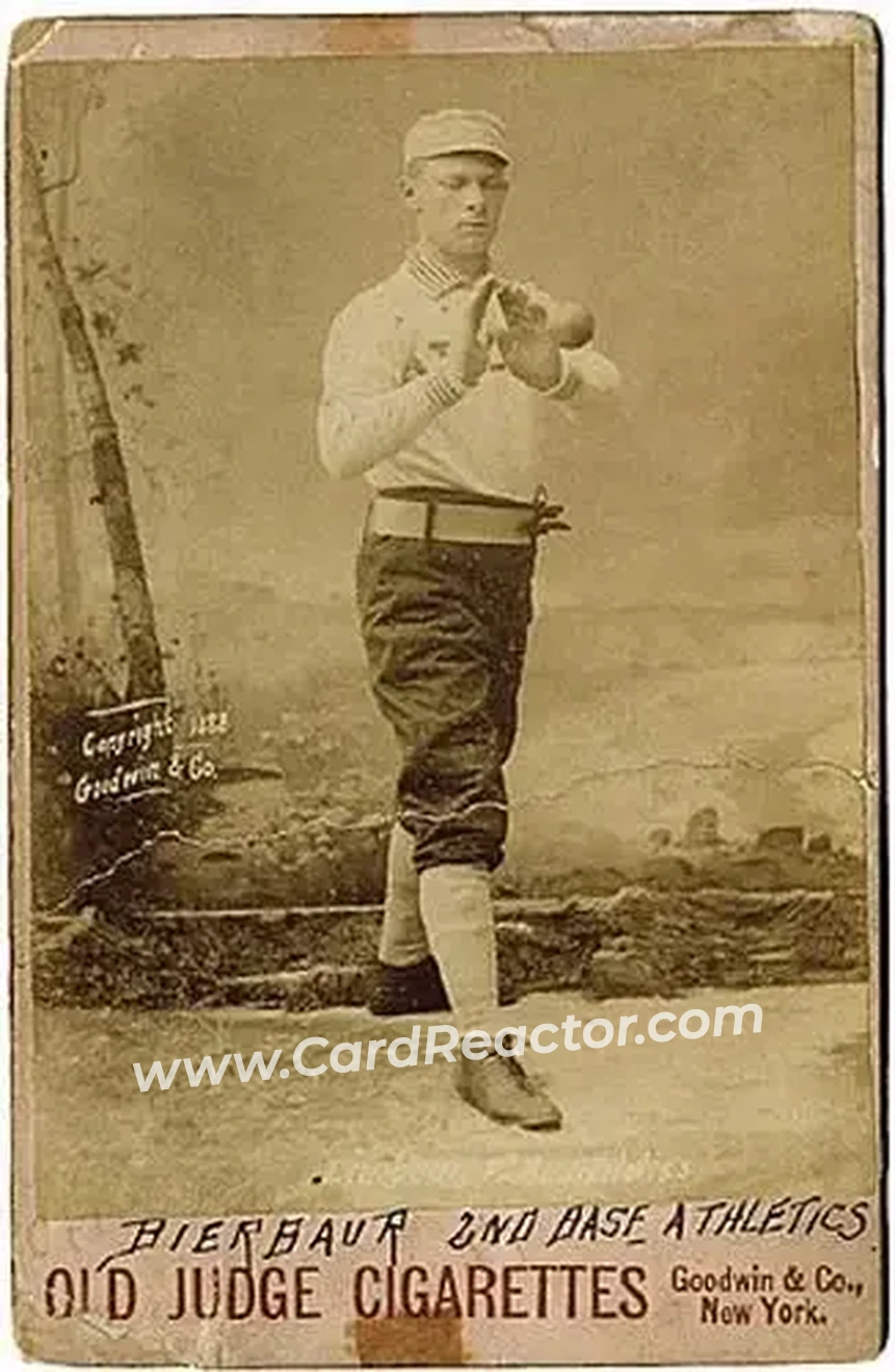 1887-89 Old Judge Cabinets (N173) #NNO - Louis Bierbauer - Philadelphia Athletics - Front 1887-89 Old Judge Cabinets (N173) #NNO - Louis Bierbauer - Philadelphia Athletics - Front