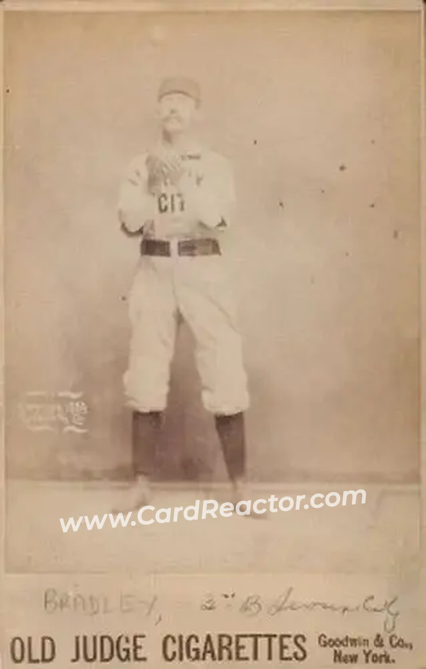 1887-89 Old Judge Cabinets (N173) #NNO - Grin Bradley - Sioux City Corn Huskers - Front
