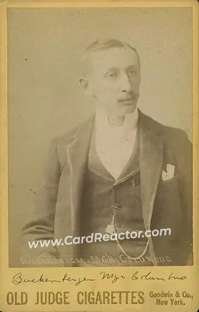 1887-89 Old Judge Cabinets (N173) #NNO - Al Buckenberger - Columbus Solons - Front