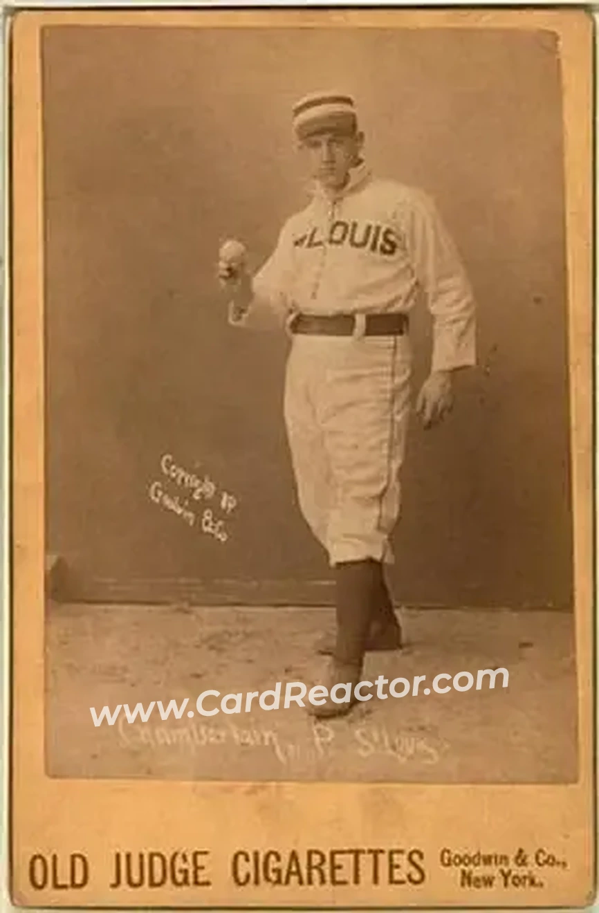 1887-89 Old Judge Cabinets (N173) #NNO - Icebox Chamberlain - St. Louis Browns - Front