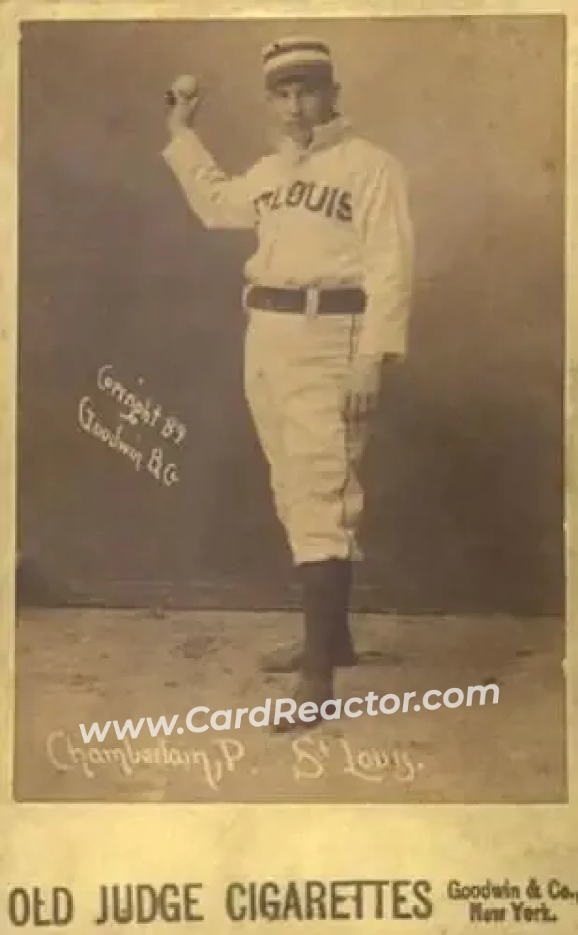 1887-89 Old Judge Cabinets (N173) #NNO - Icebox Chamberlain - St. Louis Browns - Front