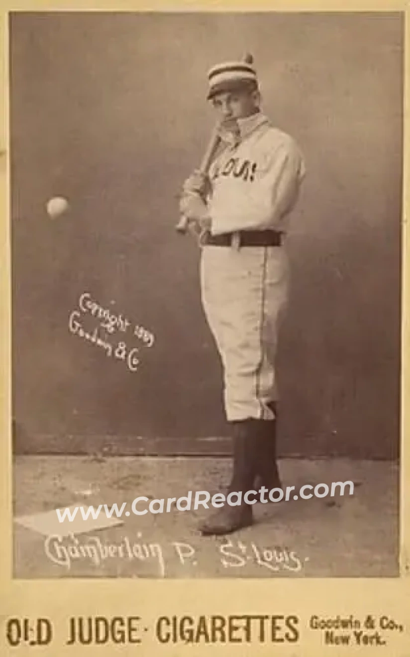 1887-89 Old Judge Cabinets (N173) #NNO - Icebox Chamberlain - St. Louis Browns - Front