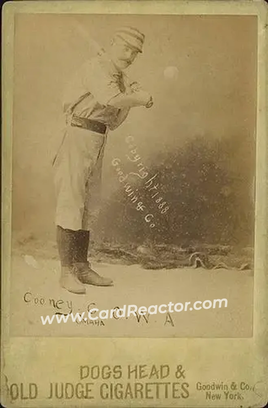 1887-89 Old Judge Cabinets (N173) #NNO - James Cooney - Omaha Omahogs - Front