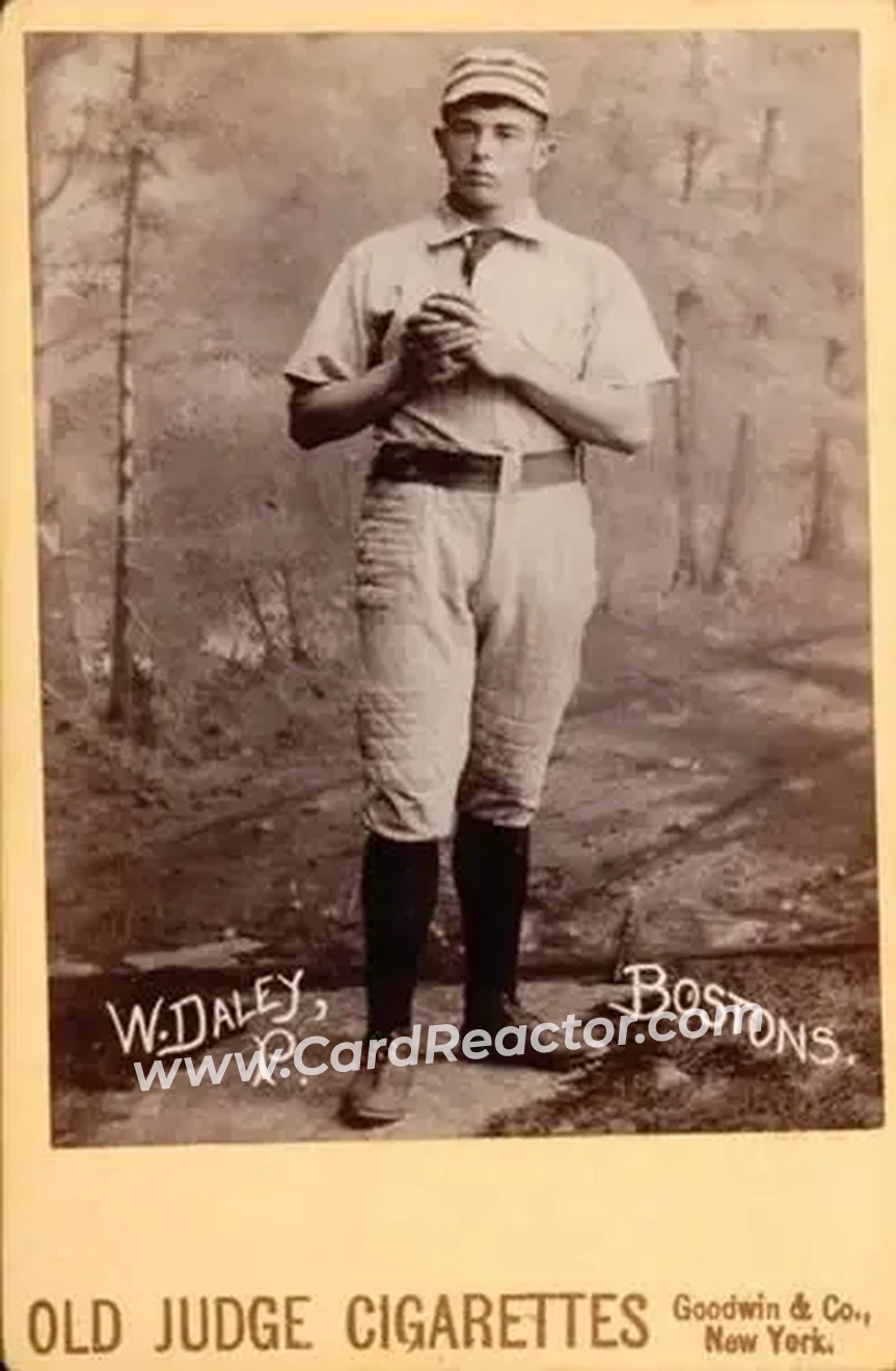1887-89 Old Judge Cabinets (N173) #NNO - Bill Daley - Boston Beaneaters - Front 1887-89 Old Judge Cabinets (N173) #NNO - Bill Daley - Boston Beaneaters - Front