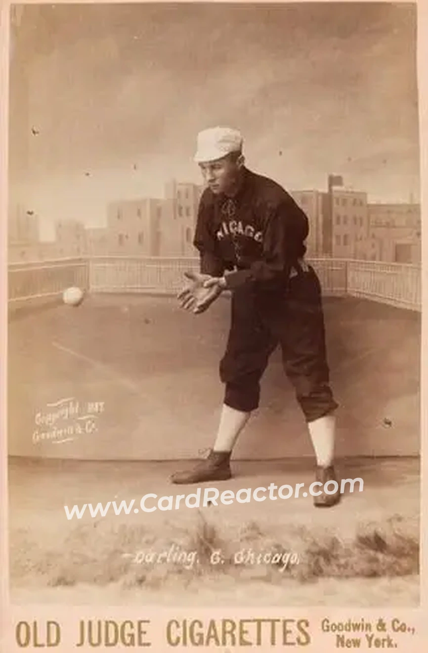 1887-89 Old Judge Cabinets (N173) #NNO - Dell Darling - Chicago White Stockings - Front