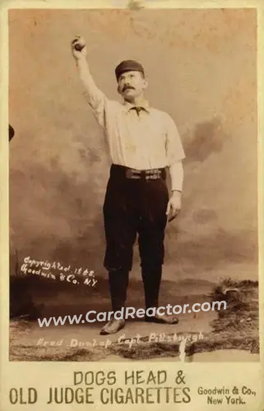 1887-89 Old Judge Cabinets (N173) #NNO - Sure Shot Dunlap - Pittsburgh Alleghenys - Front