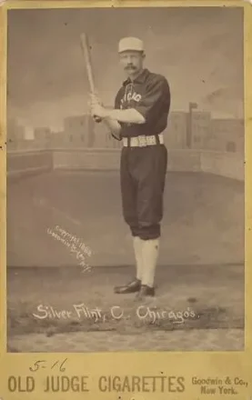 1887-89 Old Judge Cabinets (N173) #NNO - Silver Flint - Chicago White Stockings