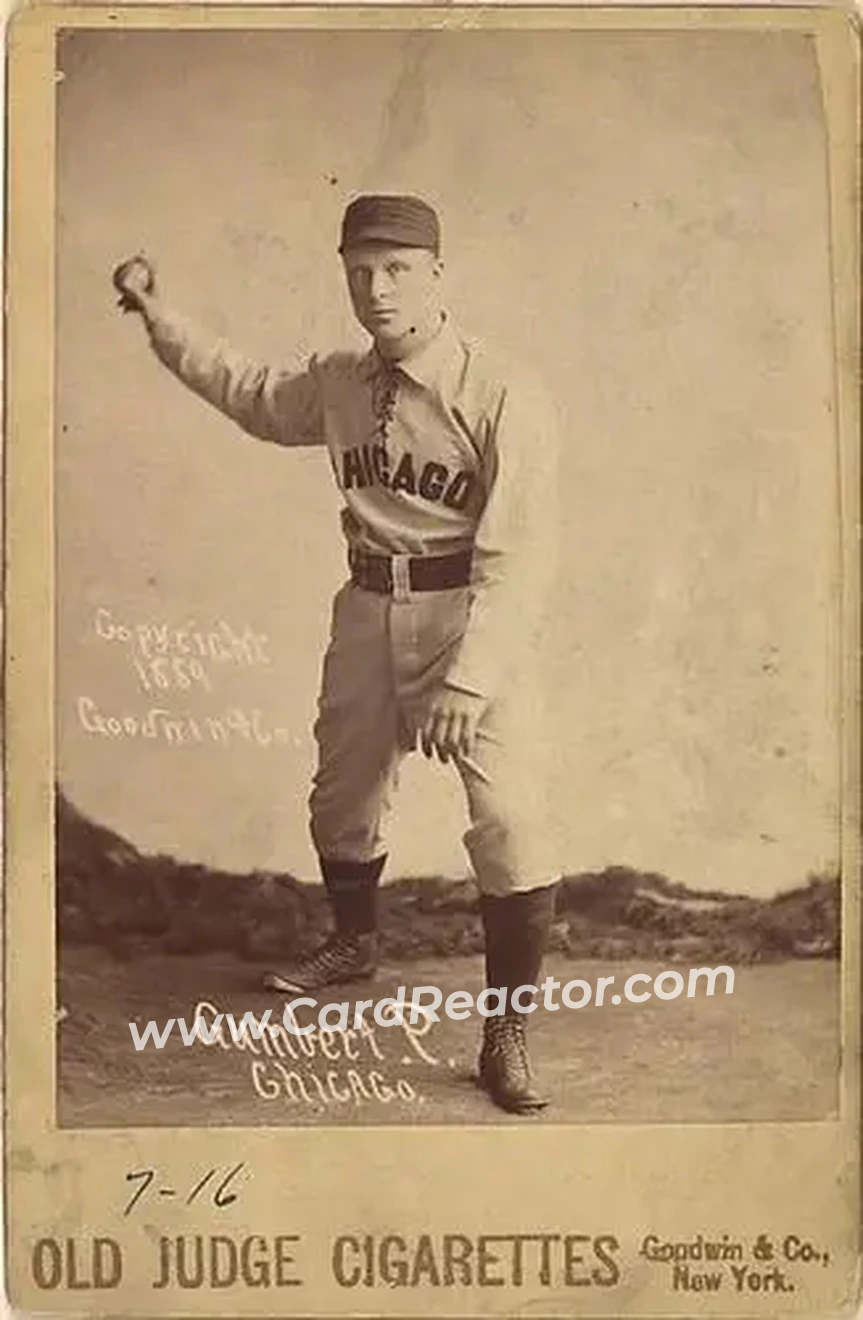 1887-89 Old Judge Cabinets (N173) #NNO - Ad Gumbert - Chicago White Stockings - Front