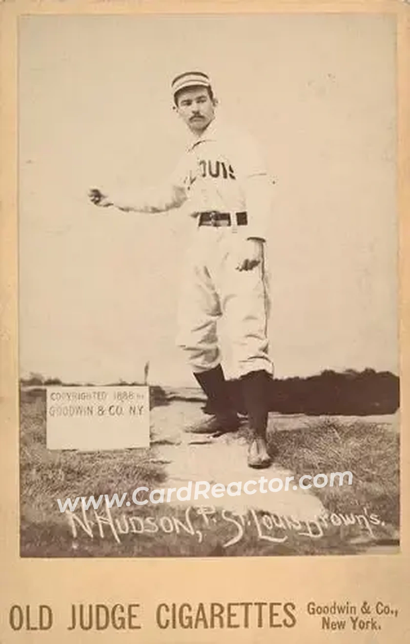 1887-89 Old Judge Cabinets (N173) #NNO - Nat Hudson - St. Louis Browns - Front