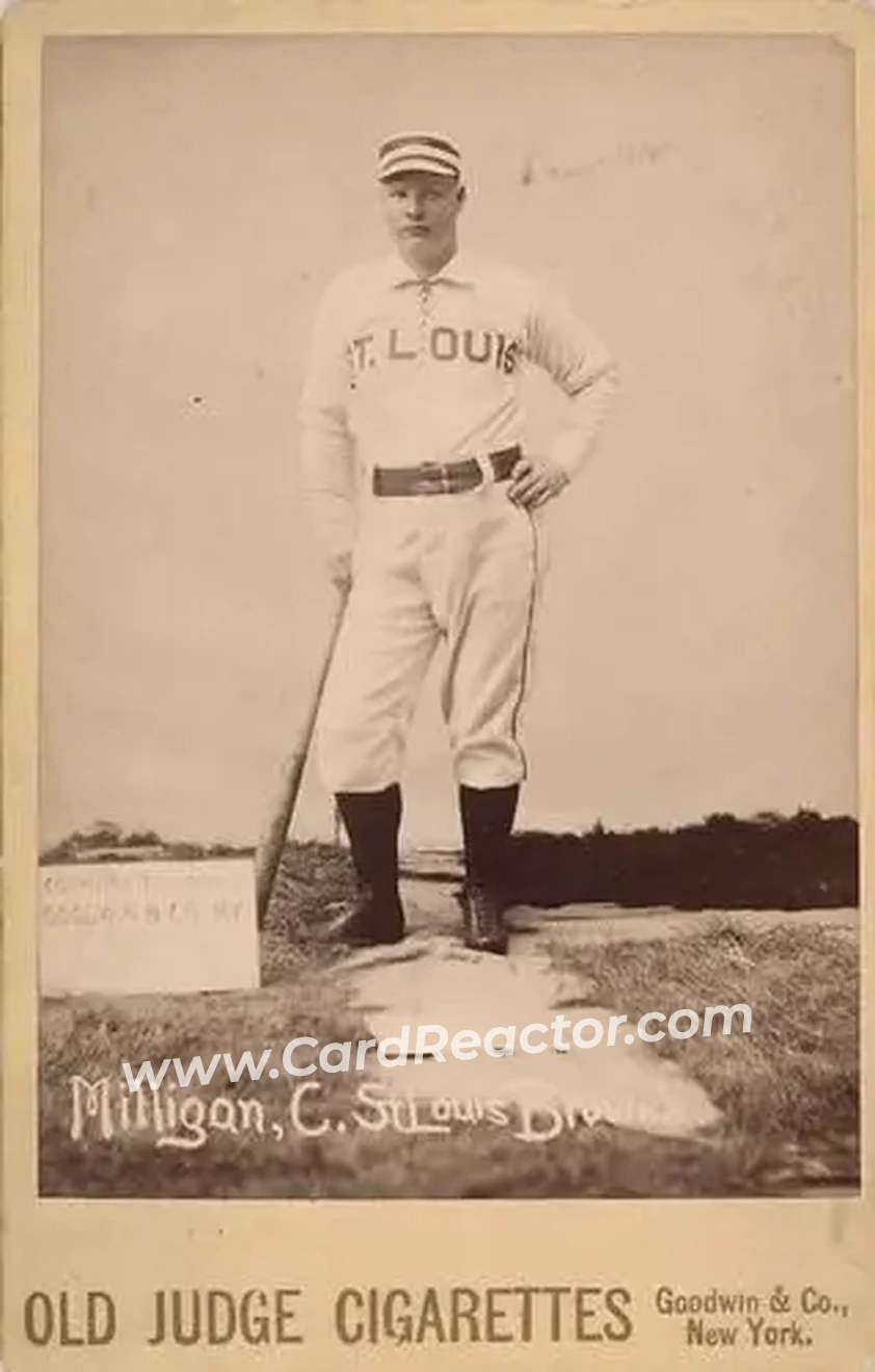 1887-89 Old Judge Cabinets (N173) #NNO - John Milligan - St. Louis Browns - Front 1887-89 Old Judge Cabinets (N173) #NNO - John Milligan - St. Louis Browns - Front