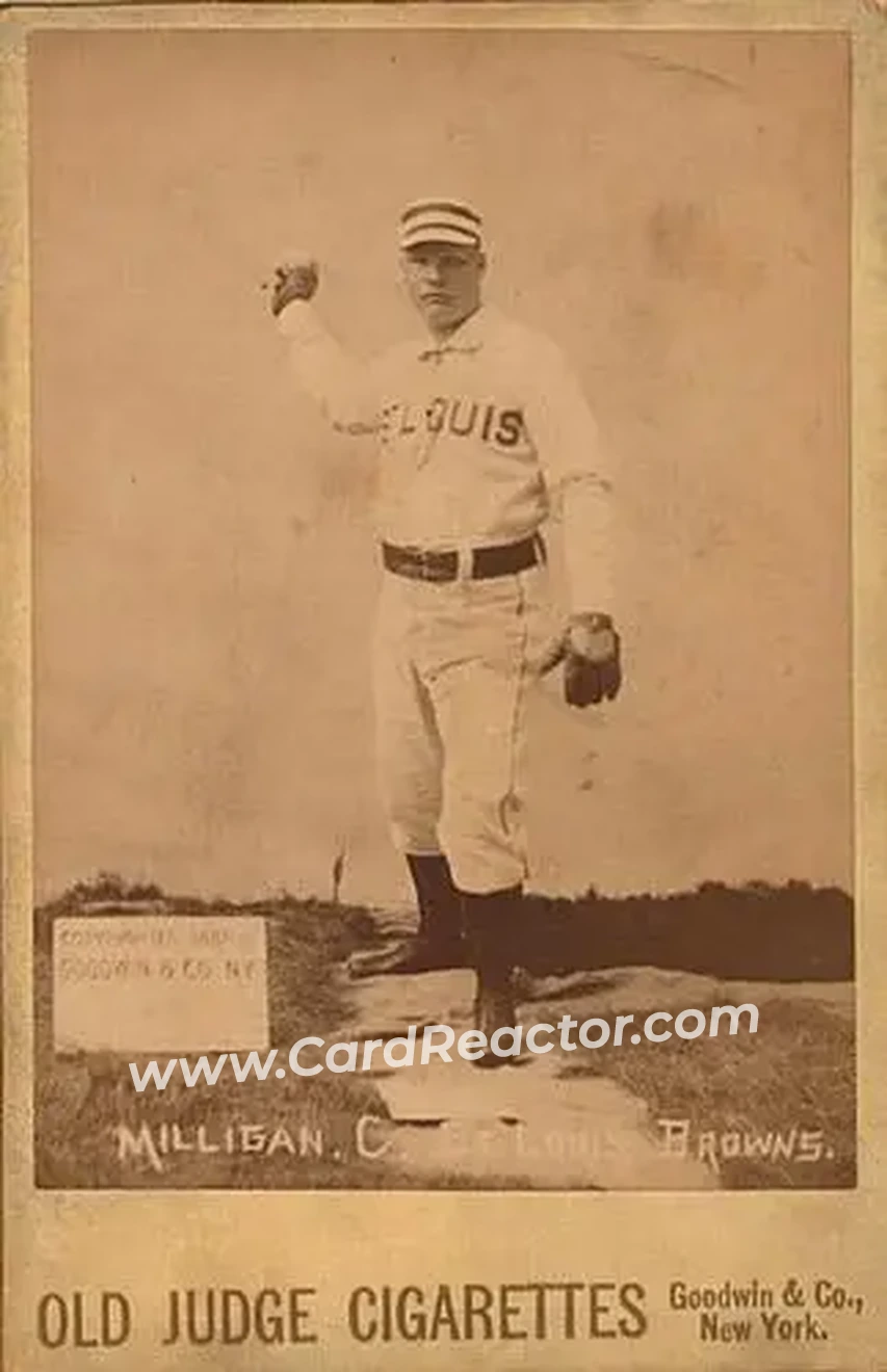 1887-89 Old Judge Cabinets (N173) #NNO - John Milligan - St. Louis Browns - Front 1887-89 Old Judge Cabinets (N173) #NNO - John Milligan - St. Louis Browns - Front