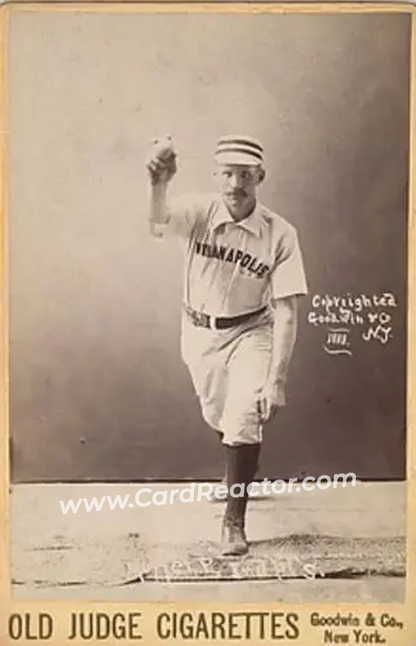 1887-89 Old Judge Cabinets (N173) #NNO - Samuel Moffet - Indianapolis Hoosiers - Front 1887-89 Old Judge Cabinets (N173) #NNO - Samuel Moffet - Indianapolis Hoosiers - Front