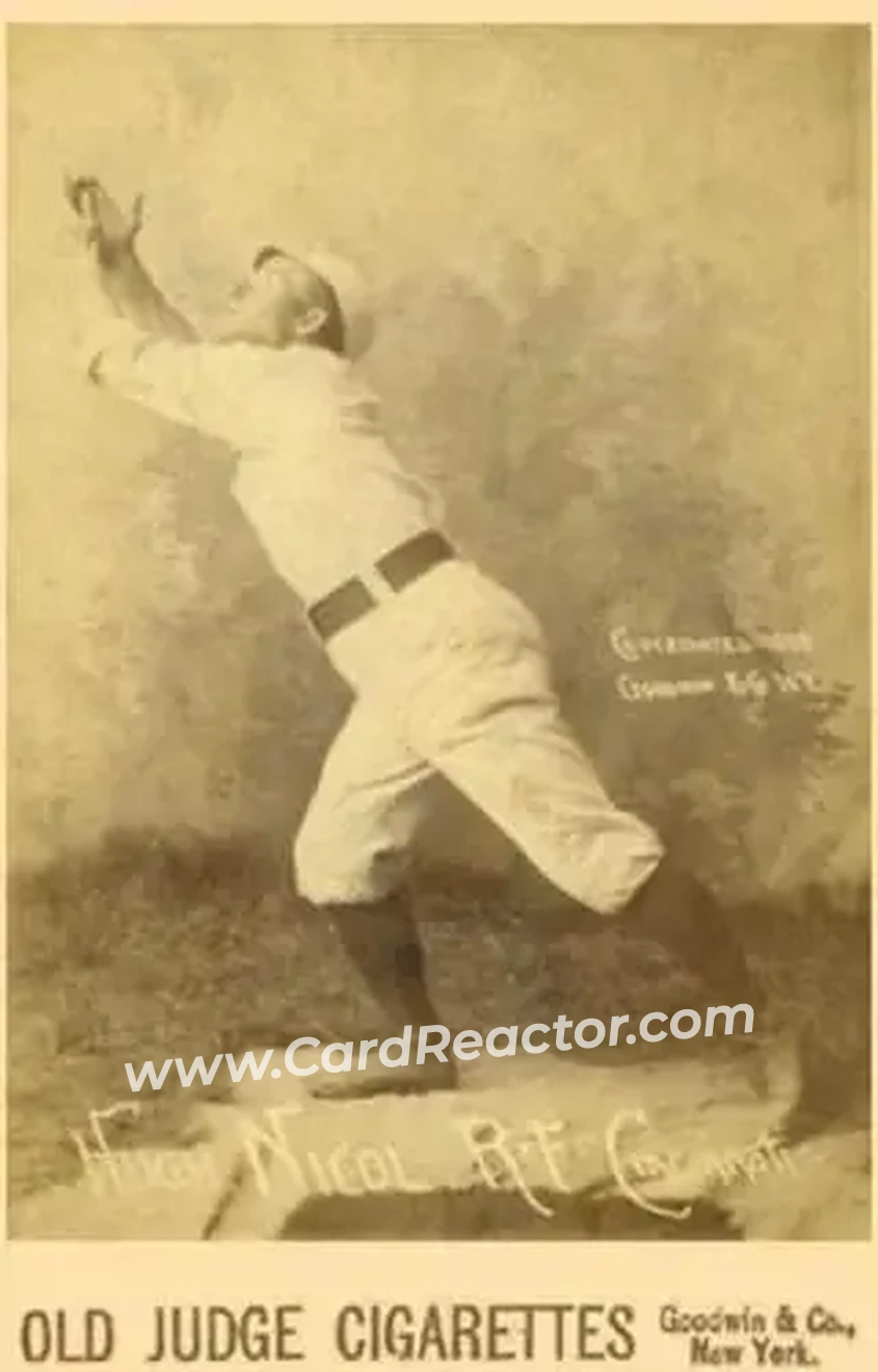 1887-89 Old Judge Cabinets (N173) #NNO - Hugh Nicol - Cincinnati Red Stockings