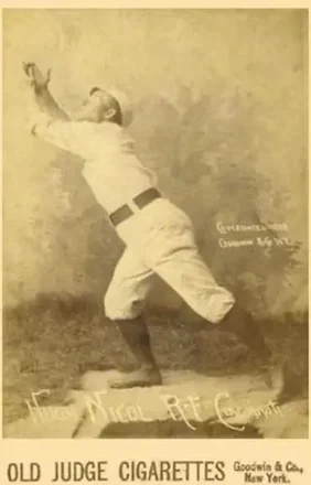 1887-89 Old Judge Cabinets (N173) #NNO - Hugh Nicol - Cincinnati Red Stockings