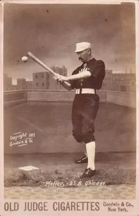 1887-89 Old Judge Cabinets (N173) #NNO - Fred Pfeffer - Chicago White Stockings 1887-89 Old Judge Cabinets (N173) #NNO - Fred Pfeffer - Chicago White Stockings