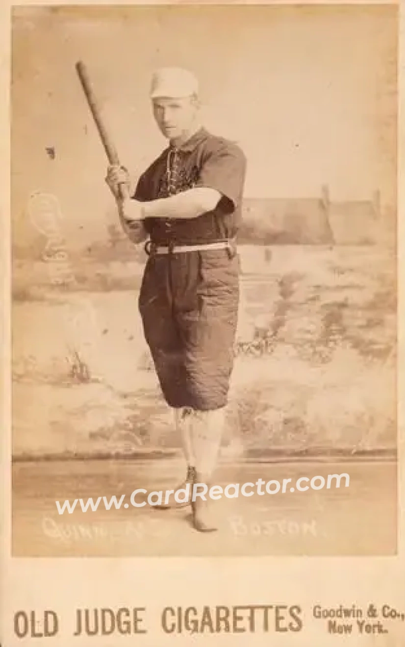 1887-89 Old Judge Cabinets (N173) #NNO - Joe Quinn - Boston Beaneaters - Front 1887-89 Old Judge Cabinets (N173) #NNO - Joe Quinn - Boston Beaneaters - Front