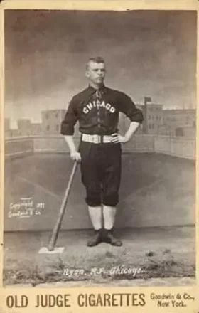 1887-89 Old Judge Cabinets (N173) #NNO - Jimmy Ryan - Chicago White Stockings