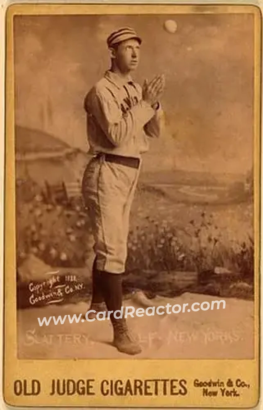 1887-89 Old Judge Cabinets (N173) #NNO - Mike Slattery - New York Giants - Front 1887-89 Old Judge Cabinets (N173) #NNO - Mike Slattery - New York Giants - Front