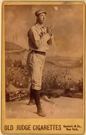 1887-89 Old Judge Cabinets (N173) #NNO - Mike Slattery - New York Giants