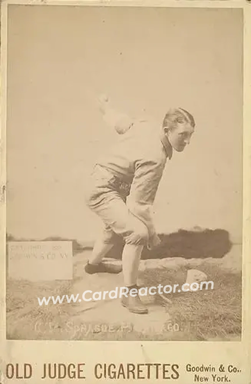 1887-89 Old Judge Cabinets (N173) #NNO - Charlie Sprague - Chicago White Stockings - Front 1887-89 Old Judge Cabinets (N173) #NNO - Charlie Sprague - Chicago White Stockings - Front