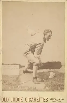 1887-89 Old Judge Cabinets (N173) #NNO - Charlie Sprague - Chicago White Stockings 1887-89 Old Judge Cabinets (N173) #NNO - Charlie Sprague - Chicago White Stockings