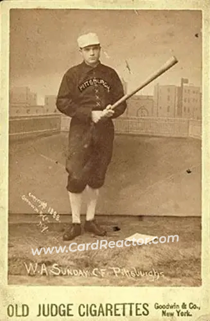 1887-89 Old Judge Cabinets (N173) #NNO - Billy Sunday - Pittsburgh Alleghenys