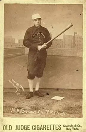 1887-89 Old Judge Cabinets (N173) #NNO - Billy Sunday - Pittsburgh Alleghenys