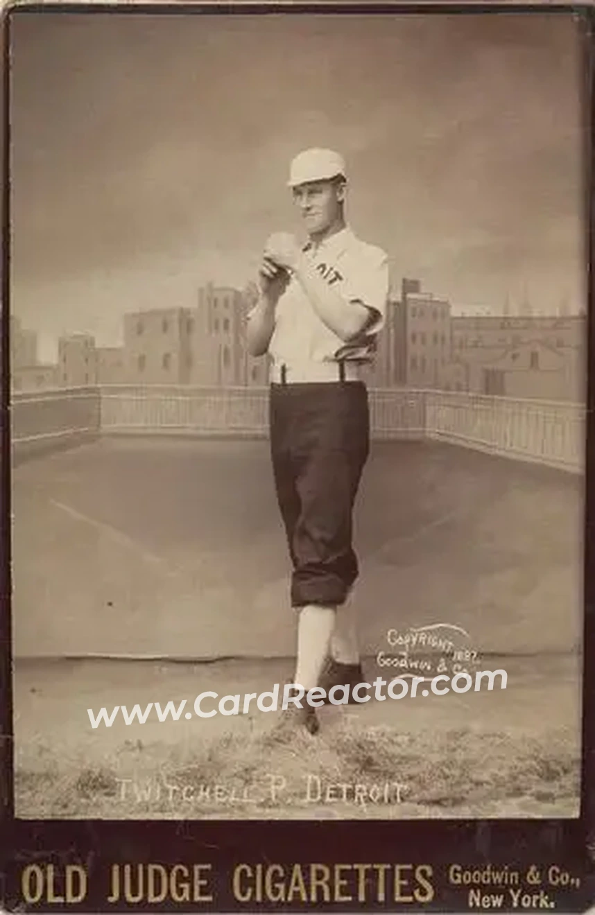 1887-89 Old Judge Cabinets (N173) #NNO - Larry Twitchell - Detroit Wolverines