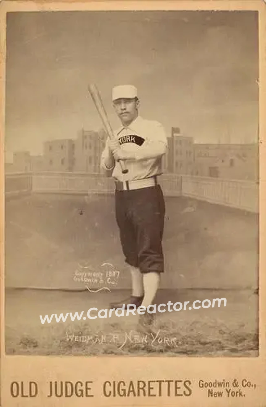 1887-89 Old Judge Cabinets (N173) #NNO - George Weidman - New York Giants