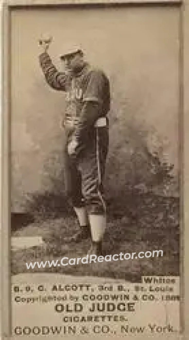 1887-90 Old Judge (N172) #NNO - Charles Alcott - St. Louis Whites - Front 1887-90 Old Judge (N172) #NNO - Charles Alcott - St. Louis Whites - Front